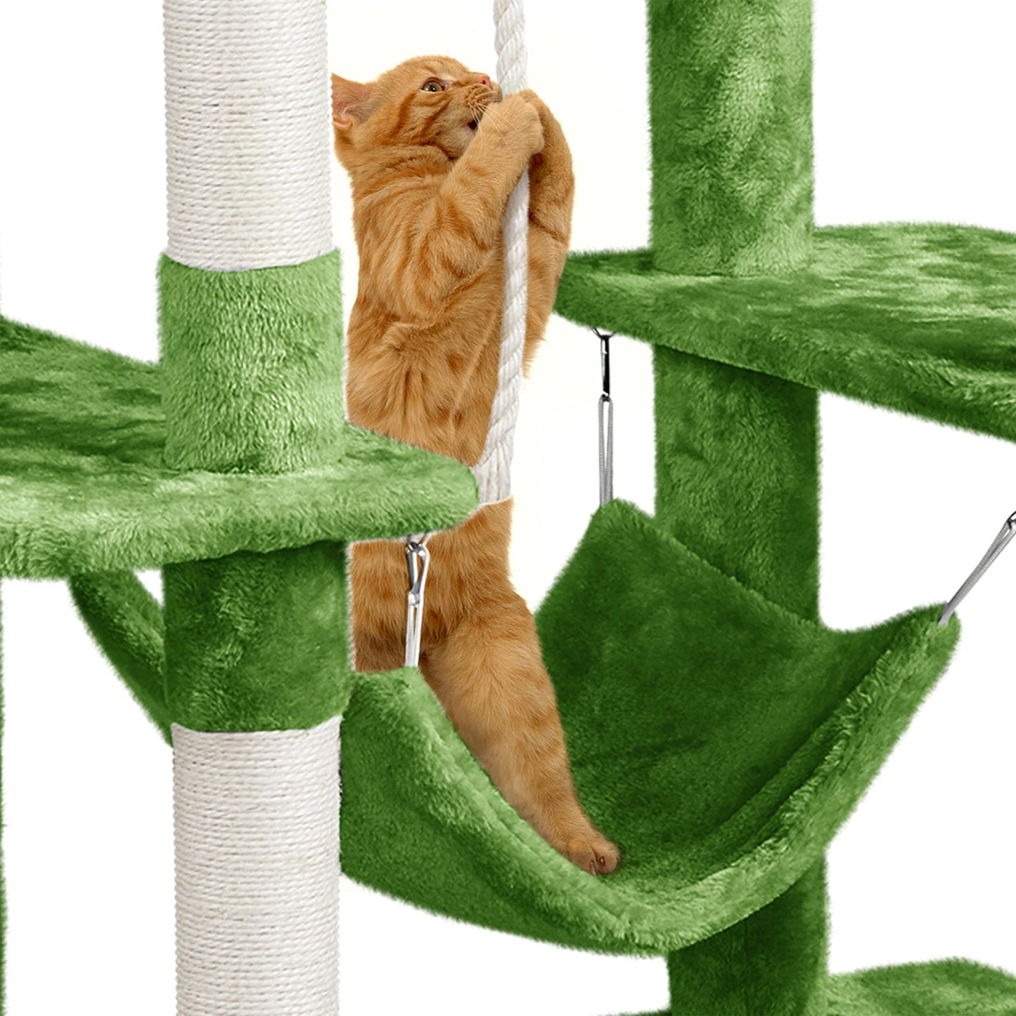 Yaheetech Cat Tree Cat Tower, 63in Multi-Level Pet Furniture for Indoor Kitten w/Sisal-Covered Scratching Posts & Condo, Activity Center for Kitty, Black