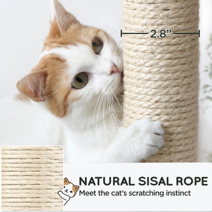 Yaheetech Cat Tree Cat Tower, 63in Multi-Level Pet Furniture for Indoor Kitten w/Sisal-Covered Scratching Posts & Condo, Activity Center for Kitty, Black