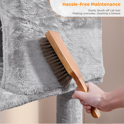 Yaheetech Cat Tree Cat Tower, 63in Multi-Level Pet Furniture for Indoor Kitten w/Sisal-Covered Scratching Posts & Condo, Activity Center for Kitty, Black