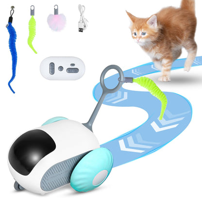 ADKYSL Interactive Cat Toys for Indoor Cats Remote Control Smart Cat Toy Automatic Mobile Car Toy USB Rechargeable Cat Mouse Toys Moving Cat Toy